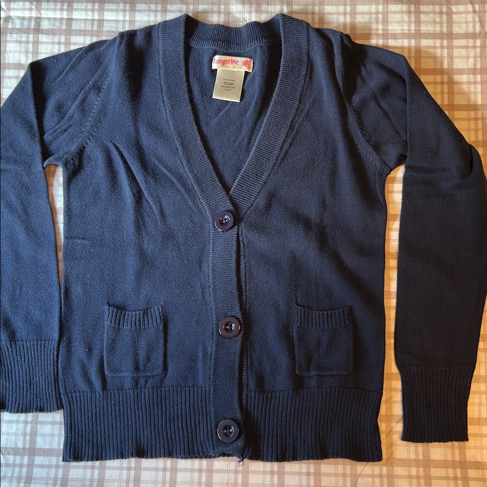 Tangerine Navy Kids Sweater